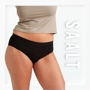 NWT Saalt EveryWear Black Brief Period Underwear sz L